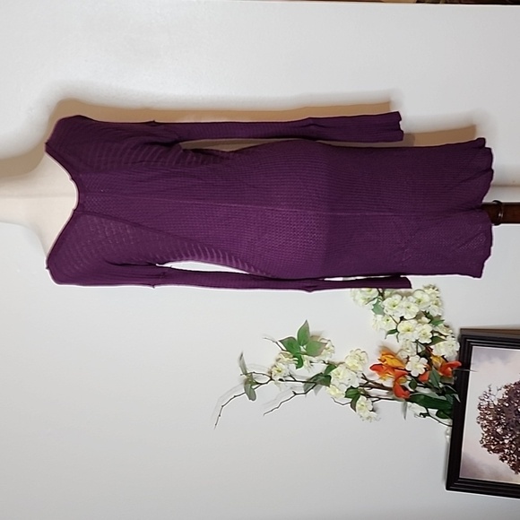 NEW Free People Revolve Thermal Ventura Drippy African Violet Top Bohemian Gypsy - Picture 6 of 16